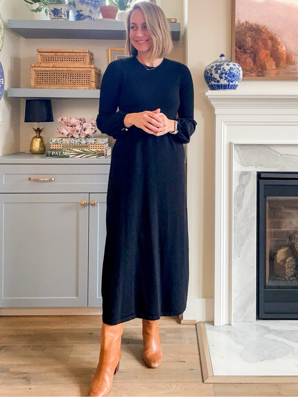 Tuckernuck Pomander Place Lennox Knit Maxi Dress Black Large